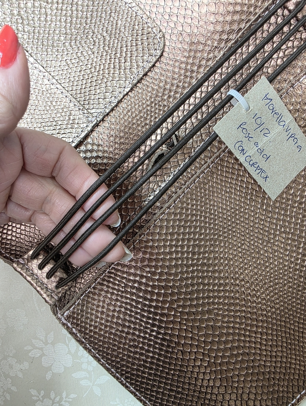 Planner Perfect Leather Traveler's Notebook Cover - Metallic Bronze Snakeskin Em - Picture 8 of 11